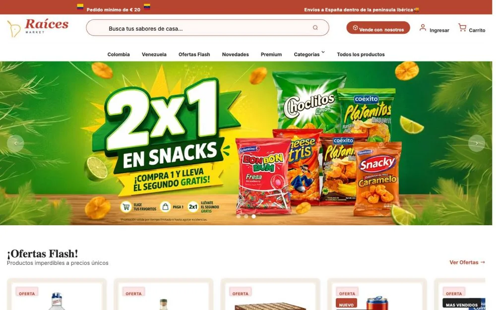 Captura de raicesmarket.es